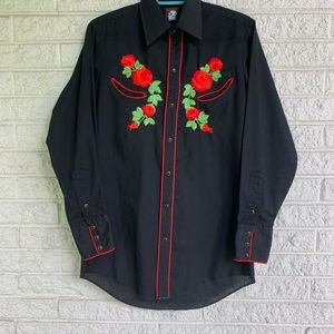 Vintage Karman Pearl Snap Floral Western Shirt